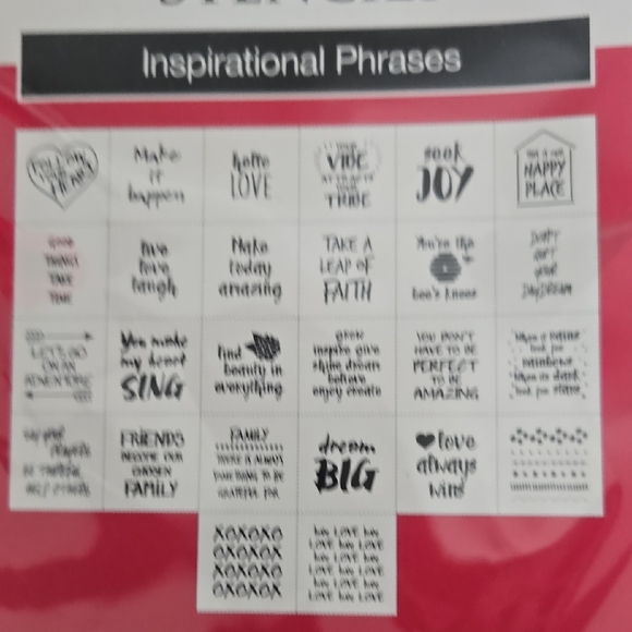 FolkArt Inspirational Phrases Stencil Pack - Picture 4 of 6